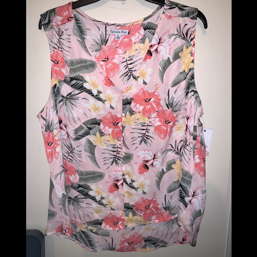 Ophelia Roe dressy button-down tank